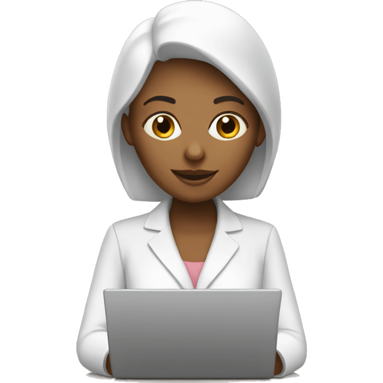 Lady with a cup and a laptop  emoji