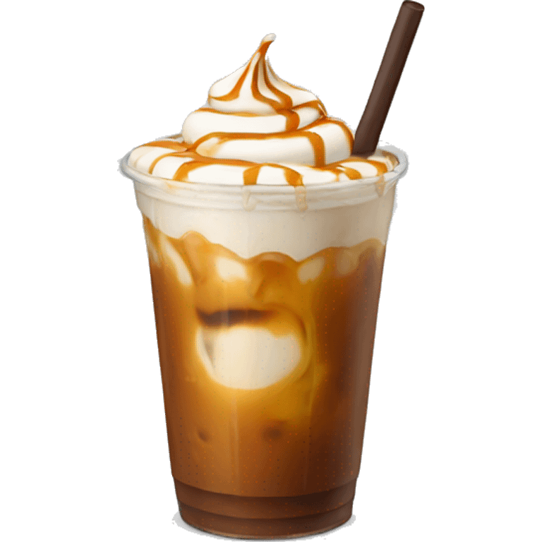 Iced caramel macchiato emoji