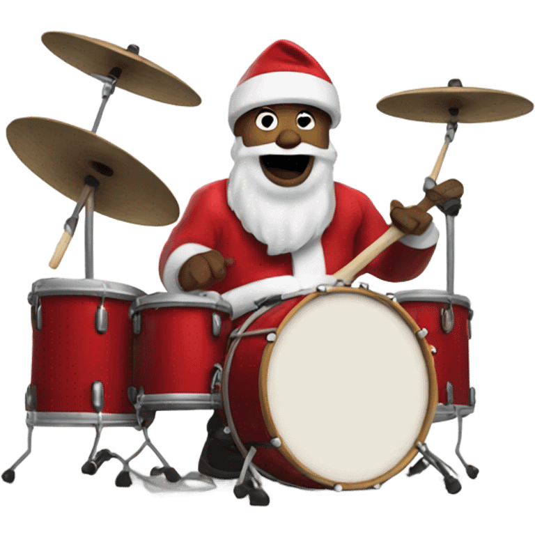 Santa Cruz playing drums  emoji