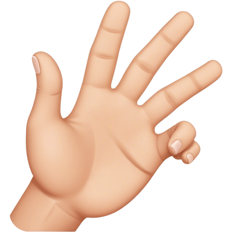 A hand with a oversized thumb emoji