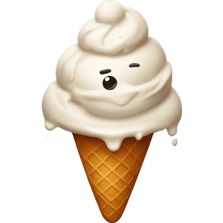 ice cream under grownd emoji