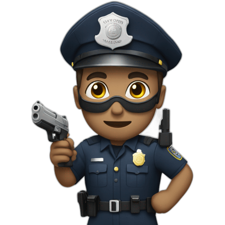 police man with a wather gun emoji