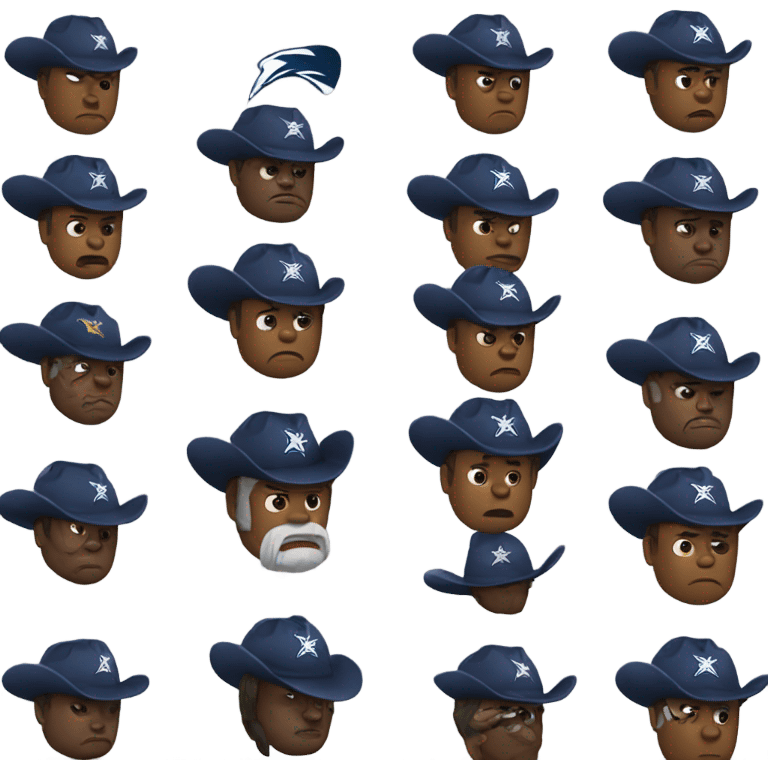 Sad cowboys fan  emoji