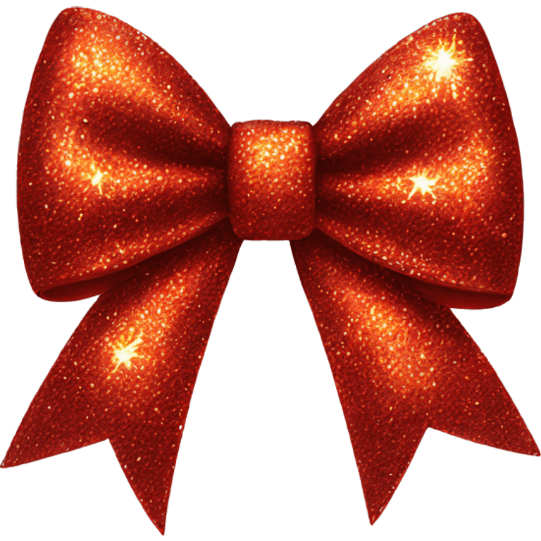 Red sparkly bow emoji