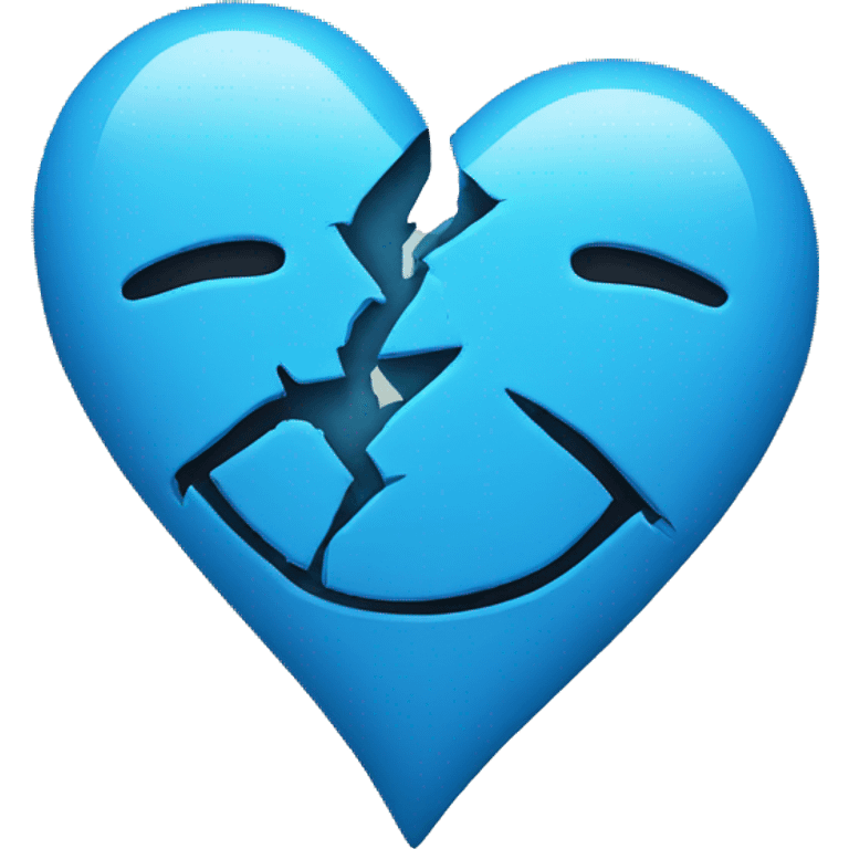 broken blue heart emoji