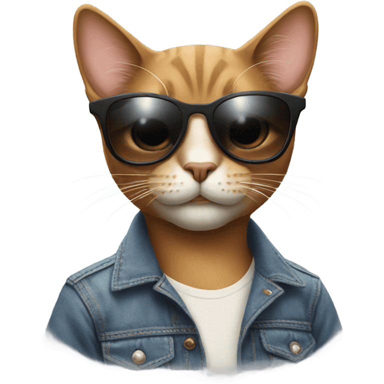 Cat with sunglasses emoji