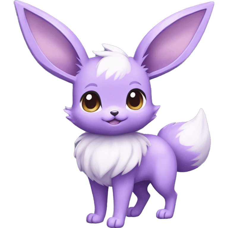 Kawaii Shiny Pastel Purple Eevee Full Body emoji