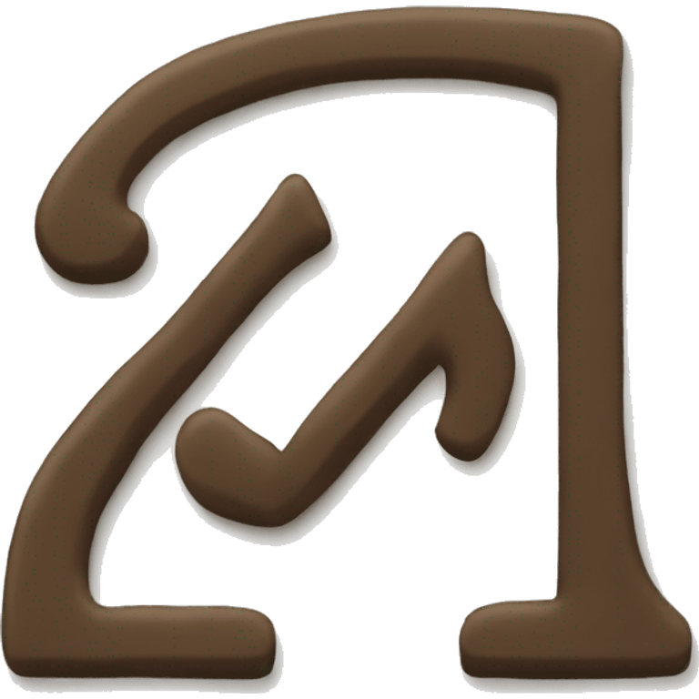 The letter כ in big and the letter מ inside it emoji