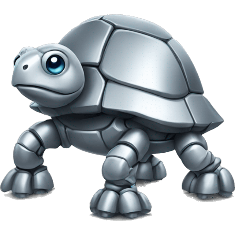 robotic silver turtle emoji