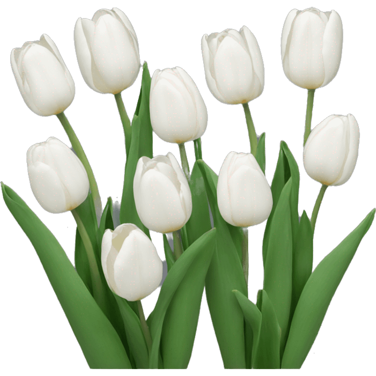 White tulips emoji