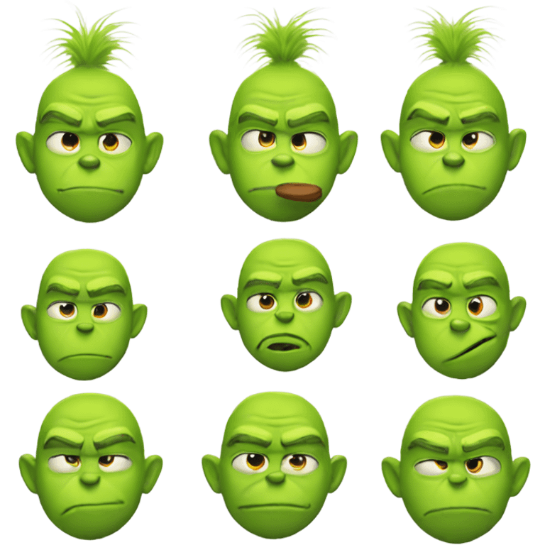 grinch wearing airpods emoji