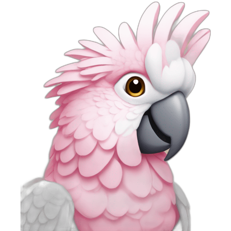 Pink cockatoo emoji