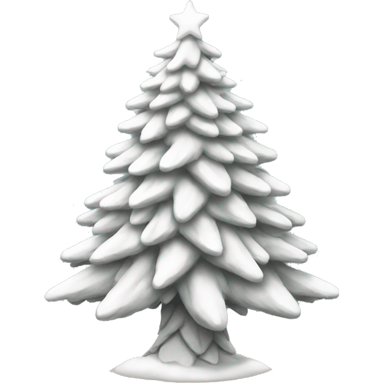 Create a white Christmas tree emoji