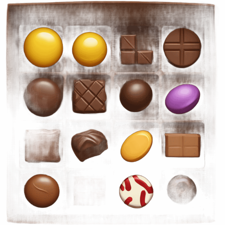 chocolate box slightly opened  emoji