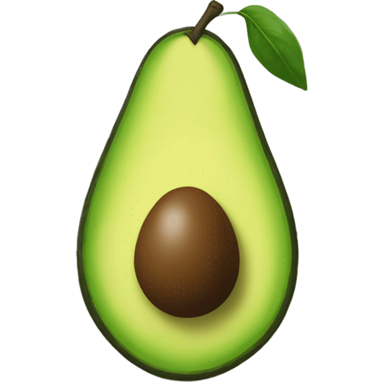 one real avocado emoji