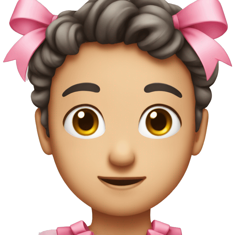 Cute pink bow emoji