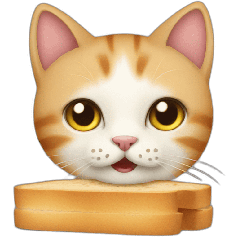 cat eat bread emoji