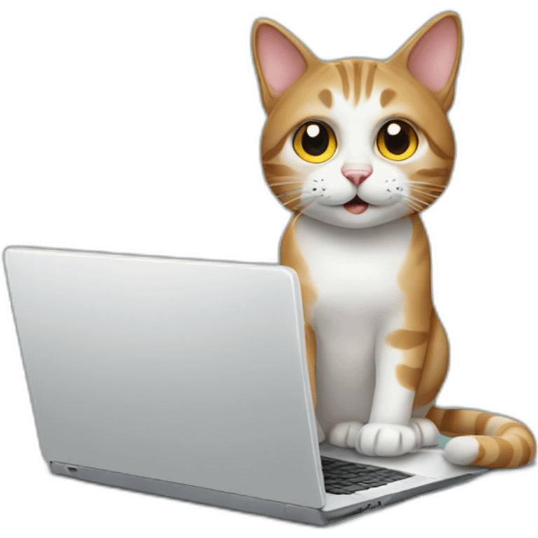 cat with laptop emoji