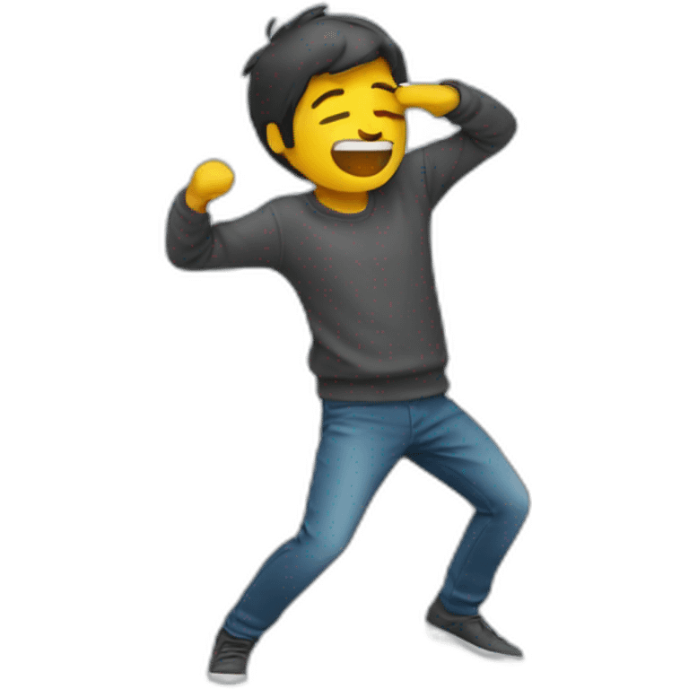 Personne qui fait un dab emoji