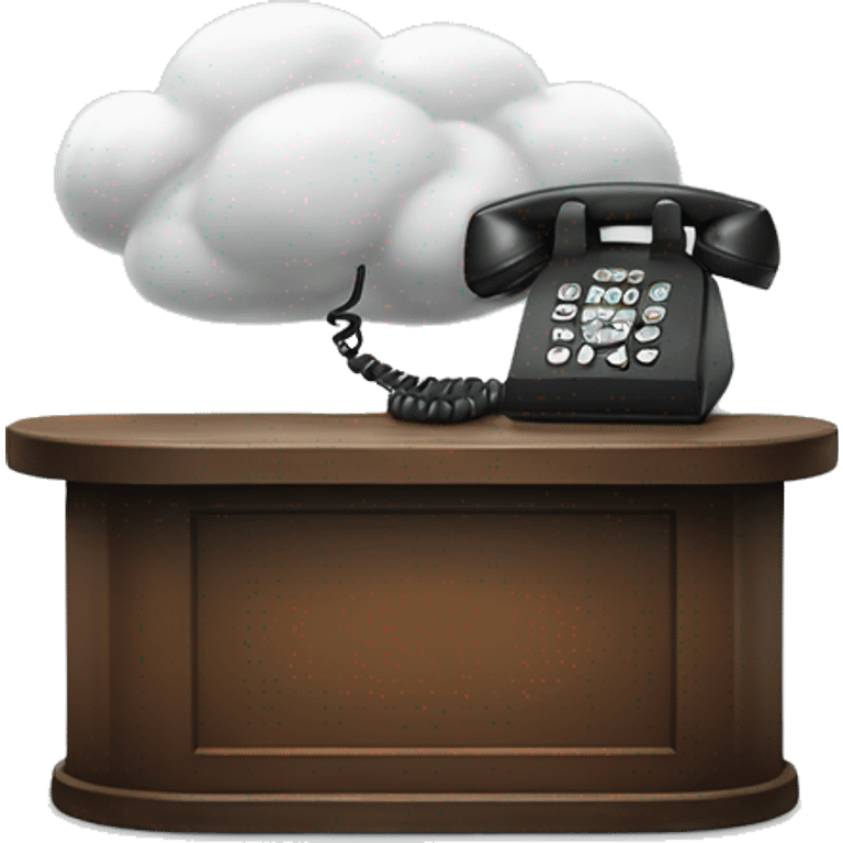 desk phone cloud emoji