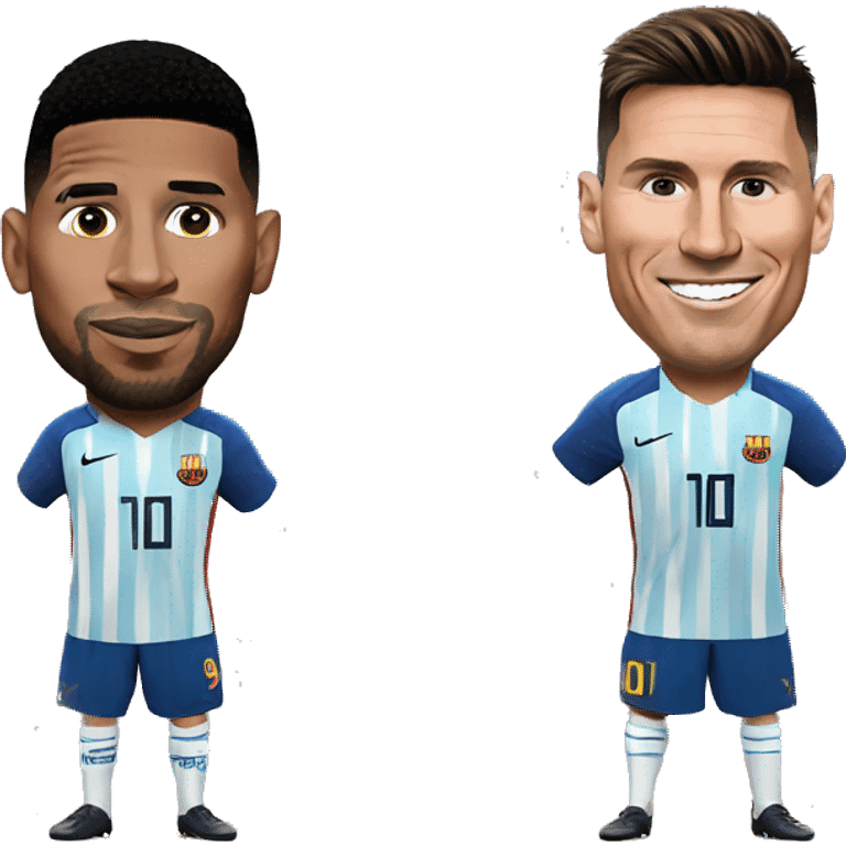 messi with ronaldo emoji