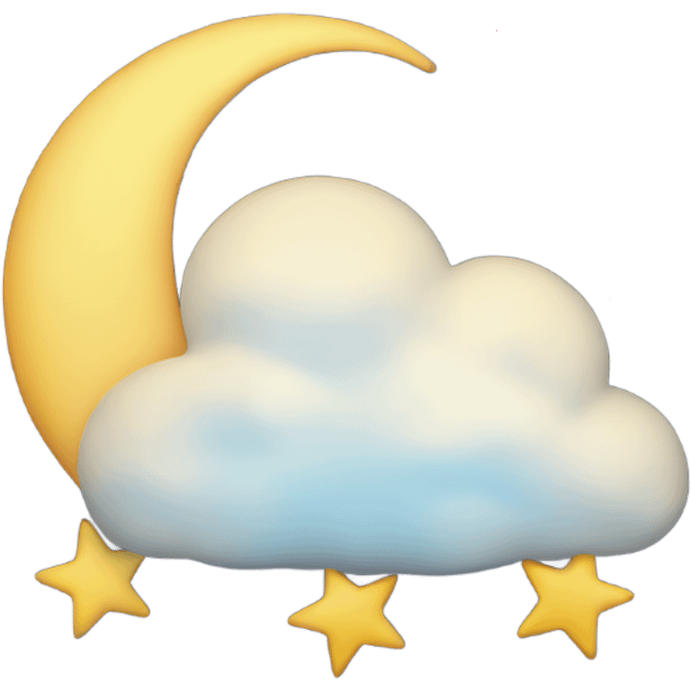 cloud + stars + moon emoji