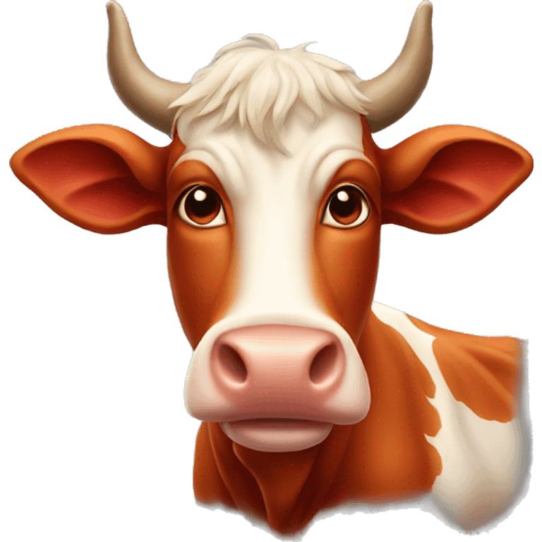 Red cow emoji