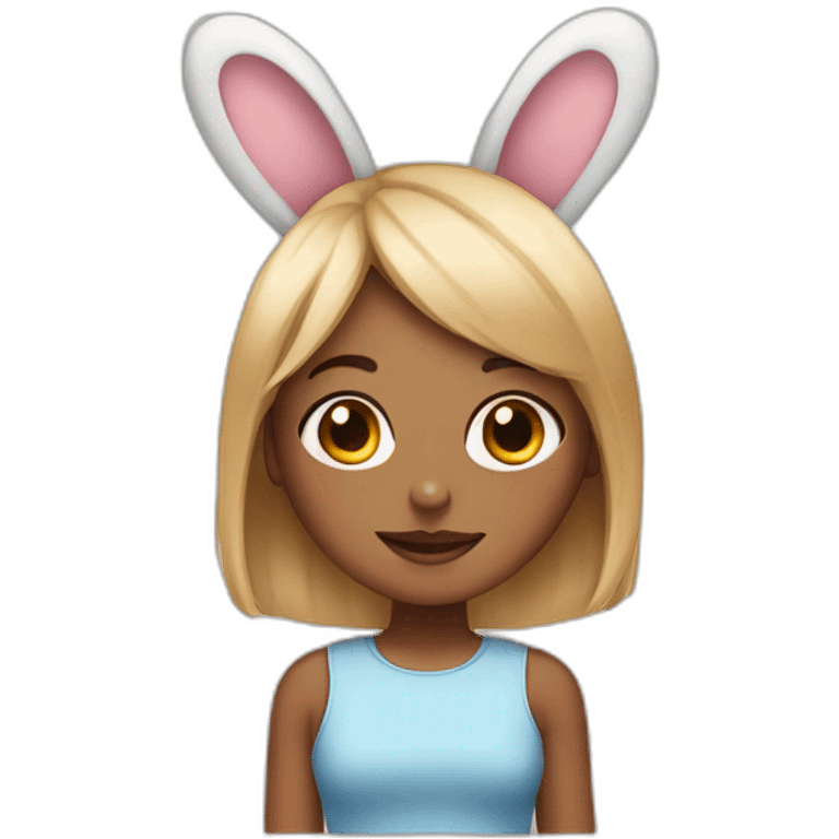 girl with bunny ears emoji