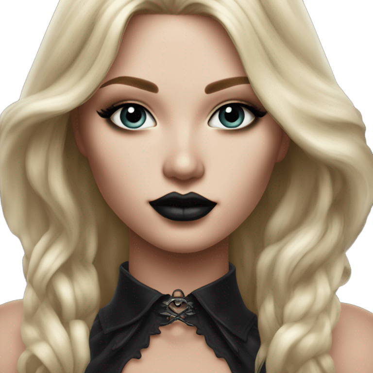 hyper realistic goth blonde victoria secret model emoji