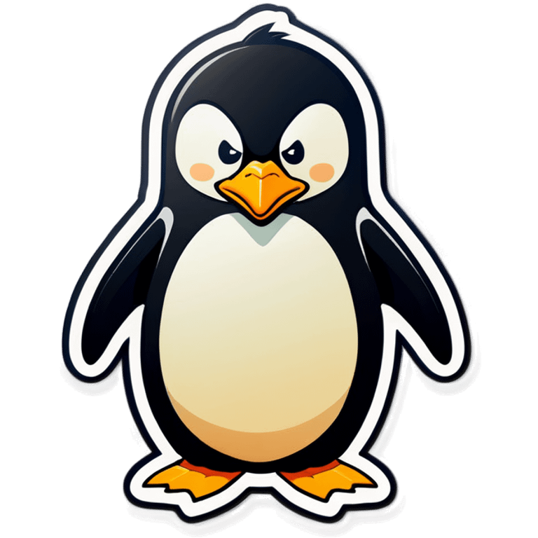 An angry penguin emoji