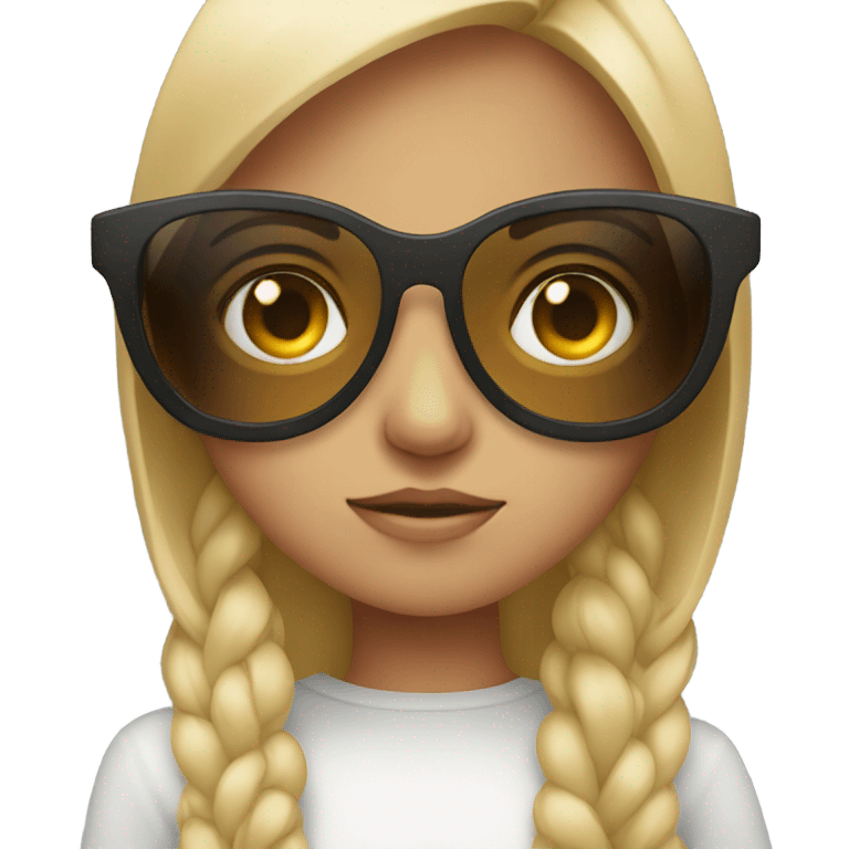 Girl with sunglasses eye rolling  emoji