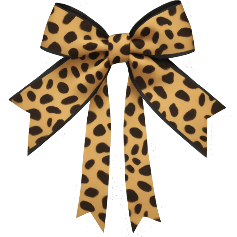 Cheetah print hair ribbon bow emoji