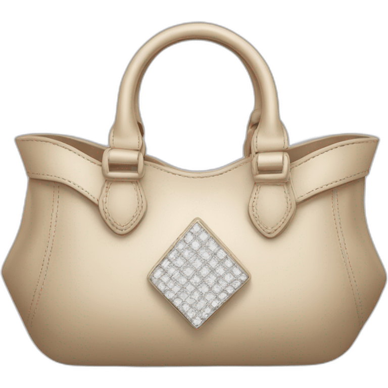 handbag with white diamonds emoji