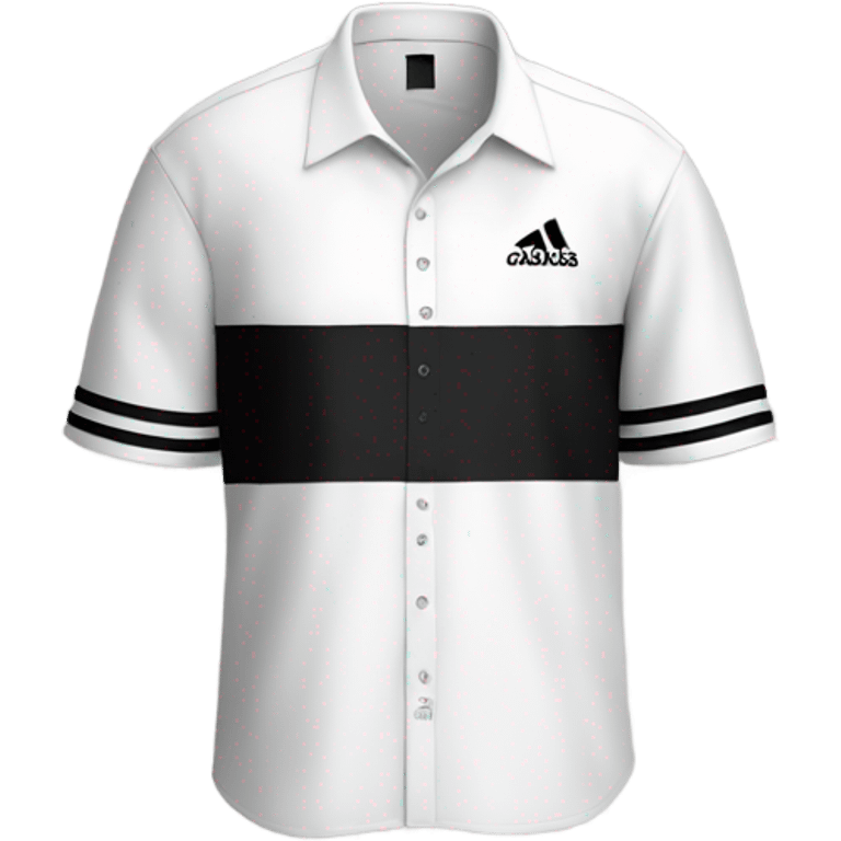 white adidas shirt with black stripe on sleeve emoji