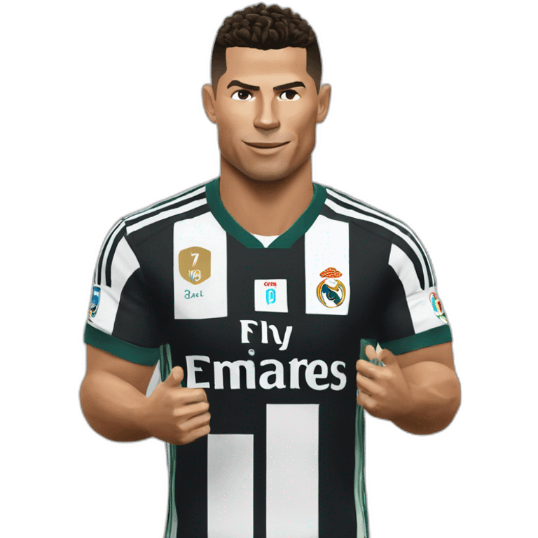 Ronaldo doing suiii emoji