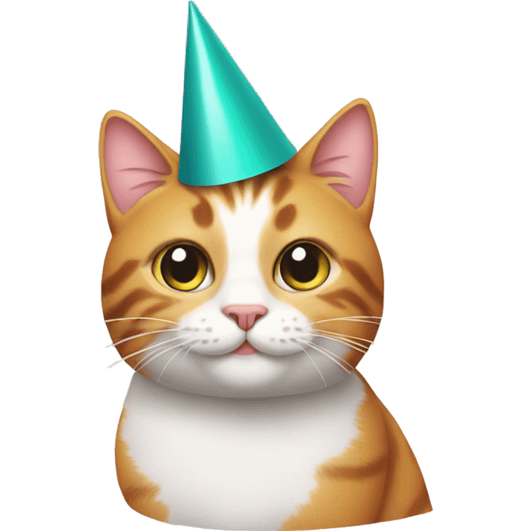 Cat with party hat emoji