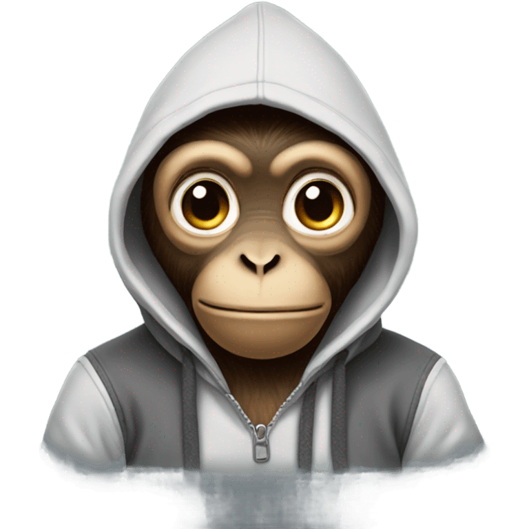 monkey wearing hoodie emoji