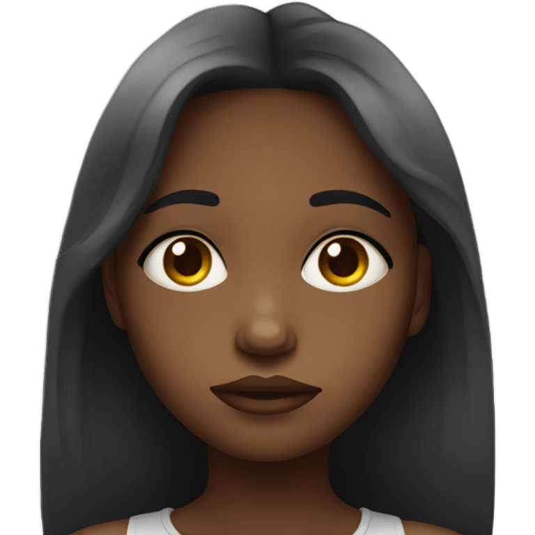 Black sad girl emoji