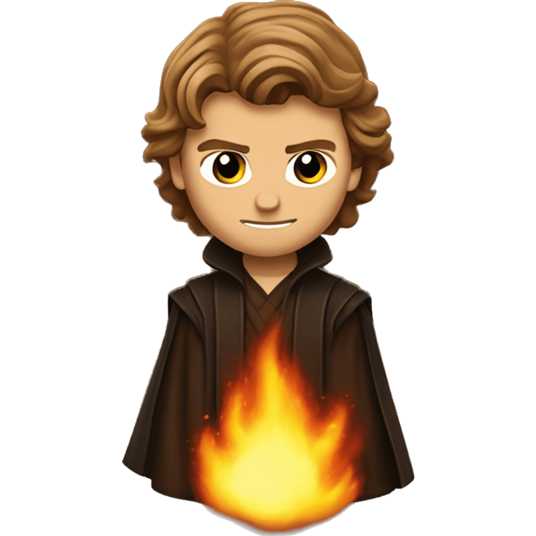 Anakin skywalker on fire emoji