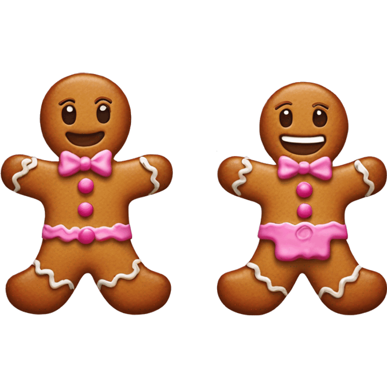 Gingerbread man pink emoji