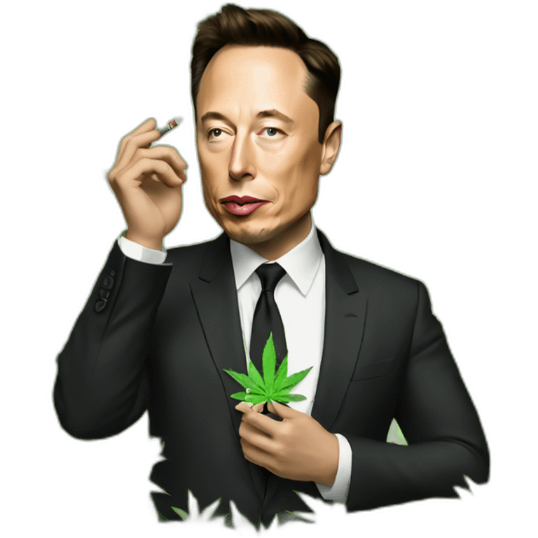 elon musk smoking weed emoji