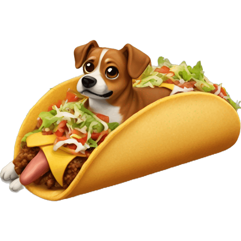 A taco dog emoji