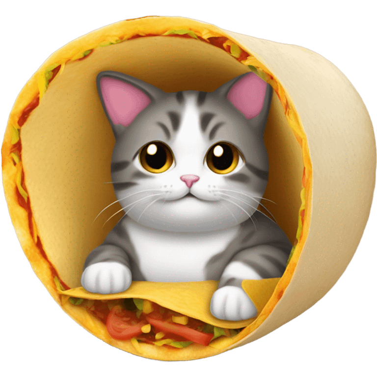 cat in the taco emoji