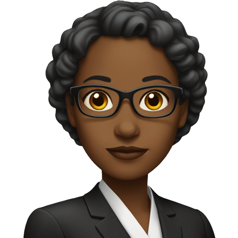 Black female lawyer emoji