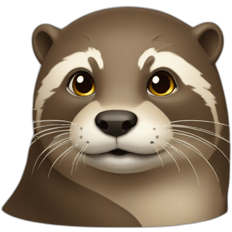 Loutre sur un chevale  emoji