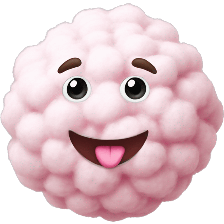 Pink cotton ball emoji