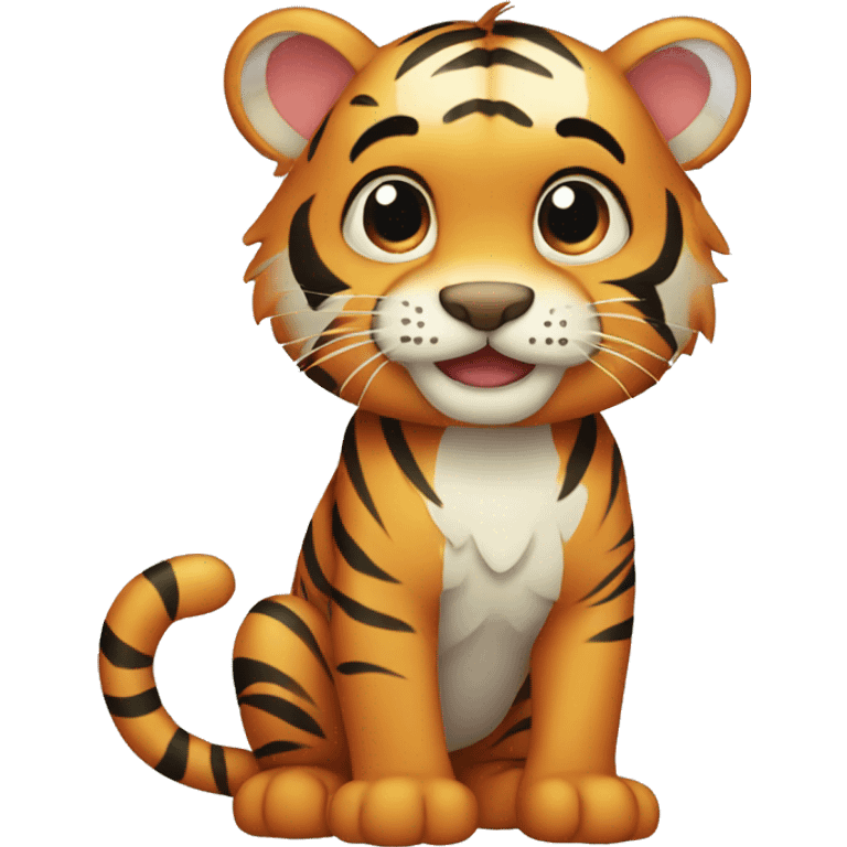 a  cute tiger emoji