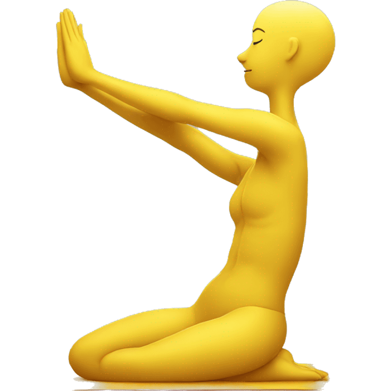 yellow person doing yoga emoji