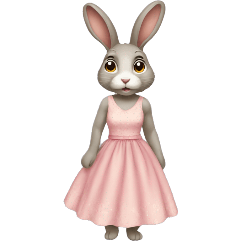 Rabbit with dress emoji