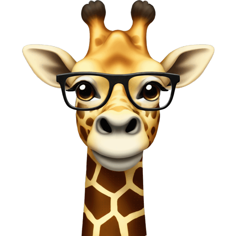 giraffe with glasses emoji